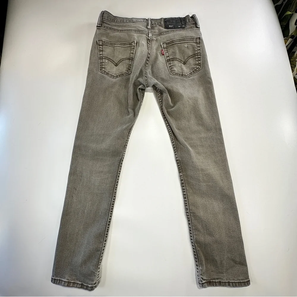 Levi’s 511 men’s slim stretch gray denim jeans 30x30